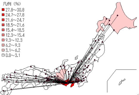 最適立地シミュレーションシステムの画面例